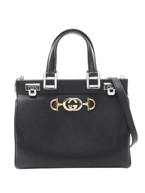 Gucci Pre-Owned 2016-2026 Small Grained Calfskin Zumi Top Handle Bag satchel Black FOP18CY2BYTWBZ9W