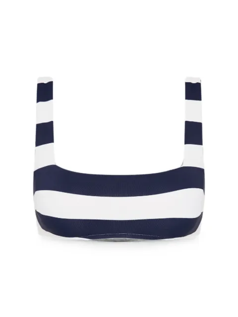 BONDI BORN Aria striped bikini top Blue EMB224WSTP