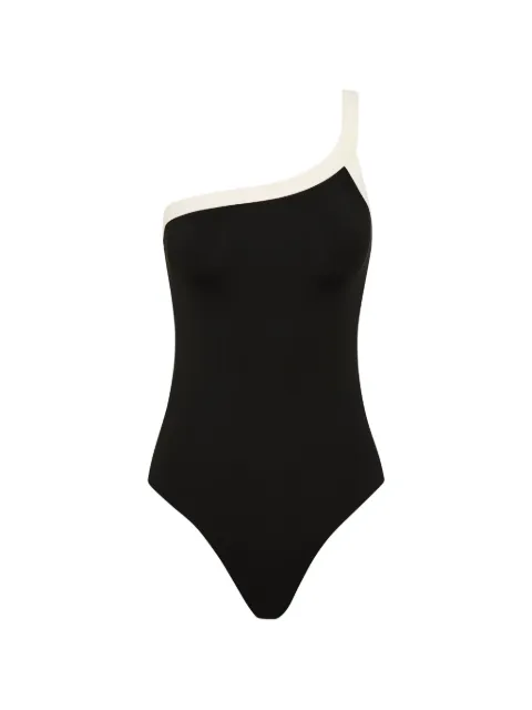 BONDI BORN Nicky one-shoulder swimsuit Black EMM032WBLC