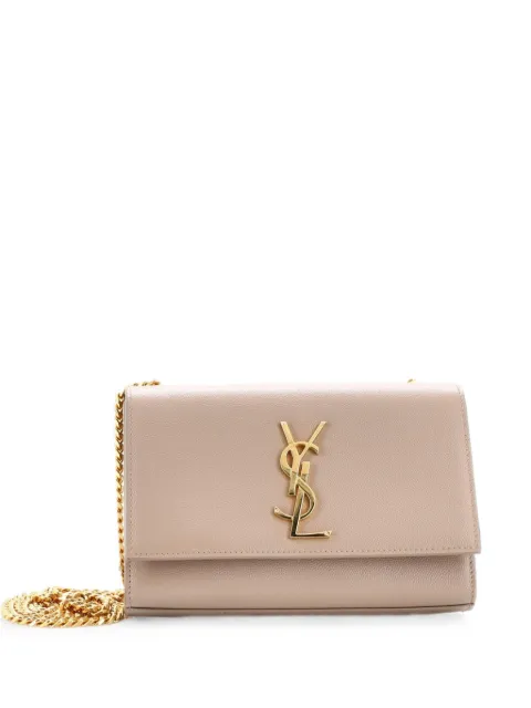 Saint Laurent Pre-Owned Classic Monogram Grainy Leather Small crossbody bag Neutrals ZDZ1MCGTWYDVKVNK
