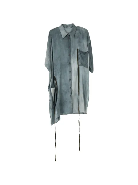 Uma Wang Thetis asymmetric shirt Blue UW1012