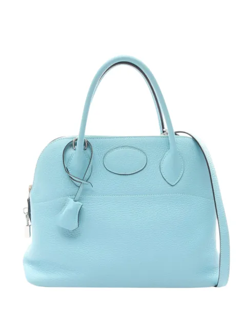 Hermès Pre-Owned 2016 Clemence Bolide 31 satchel Blue X54YV82IGZN0XOA2