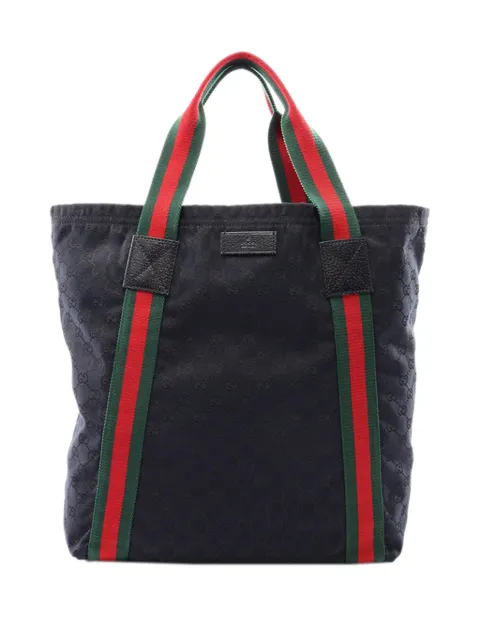 Gucci Pre-Owned 2000-2015 GG Canvas Web tote bag Black 4S20NG2139100HLW