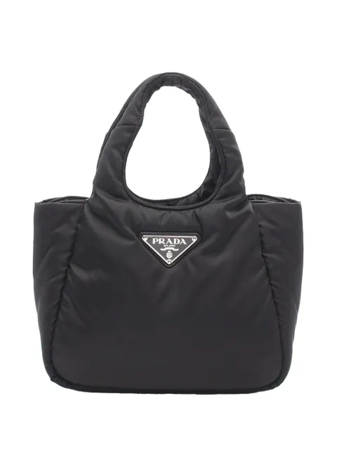 Prada Pre-Owned 2013-2026 Small Re Nylon Padded tote bag Black R6JNLQEFNHUIUFZA