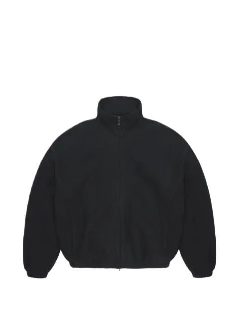 Rains fleece-texture high-neck jacket Black 19030