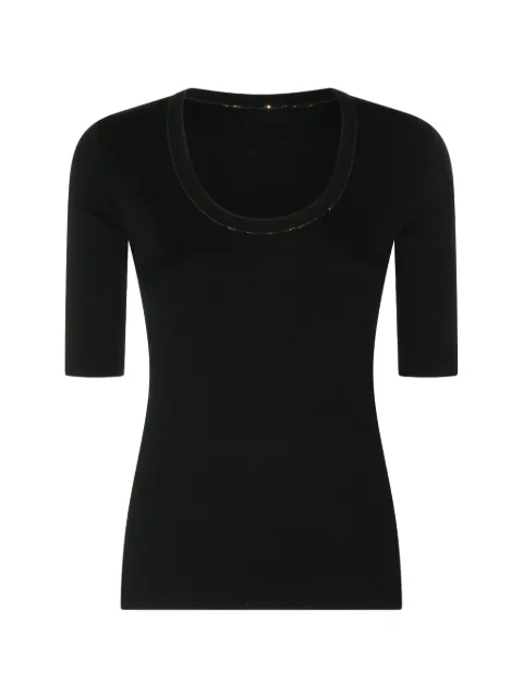 Fabiana Filippi elbow-sleeve T-shirt Black JED216F603L896825