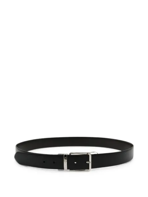 Canali logo-engraved buckle belt Black 50CKA00528