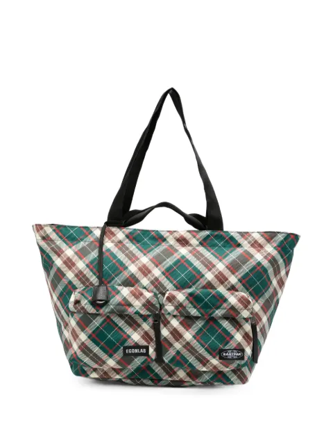 Eastpak Egon check-pattern tote bag Green EK0A5BOM