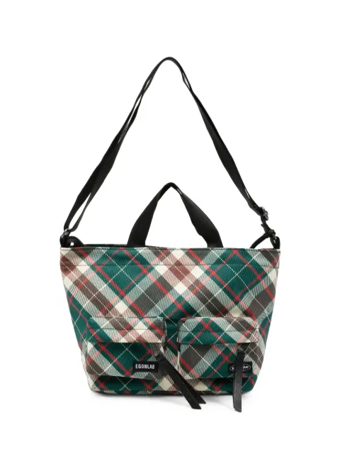 Eastpak small Egon check tote bag Green EK0A5BON