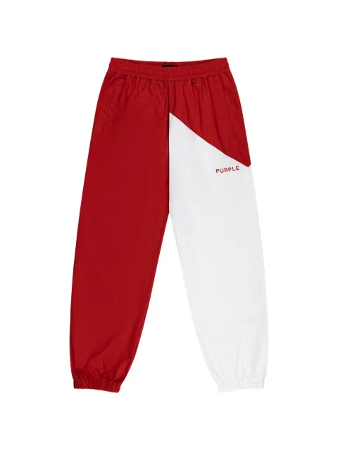 Purple Brand England All Around colour-block track pants Red M5089ENGL726
