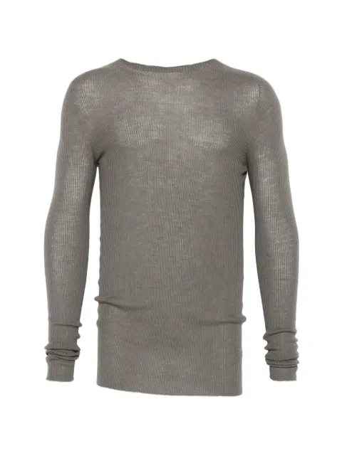 Rick Owens ribbed round-neck sweater Grey RU02F4637RIBM