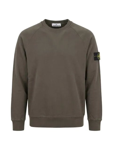Stone Island logo-patch raglan-sleeve sweatshirt Grey L2S156100008S0051