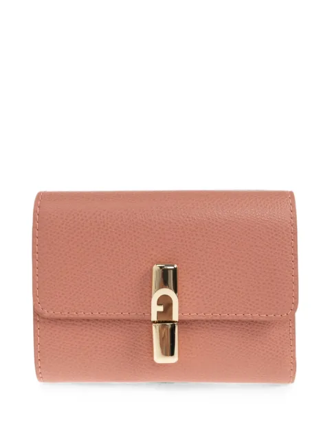 Furla Iride logo-plaque grained-leather wallet Pink WP00564ARE000