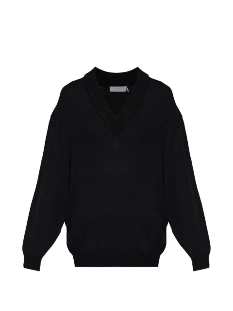 IRO Brise V-neck ribbed-trim sweater Black WP12BRISE0