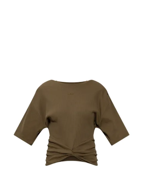 Gestuz Gzbetty twist-detail T-shirt Green 109114290