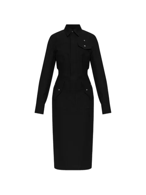 DSQUARED2 button-down long-sleeve midi dress Black S75CV1020D35515