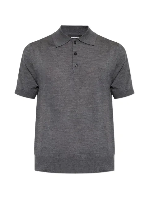 DSQUARED2 Upside Down D2 short-sleeve polo shirt Grey S74HA1679D13205