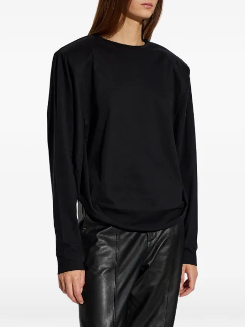 IRO Arum padded-shoulder top Black WP16ARUM0