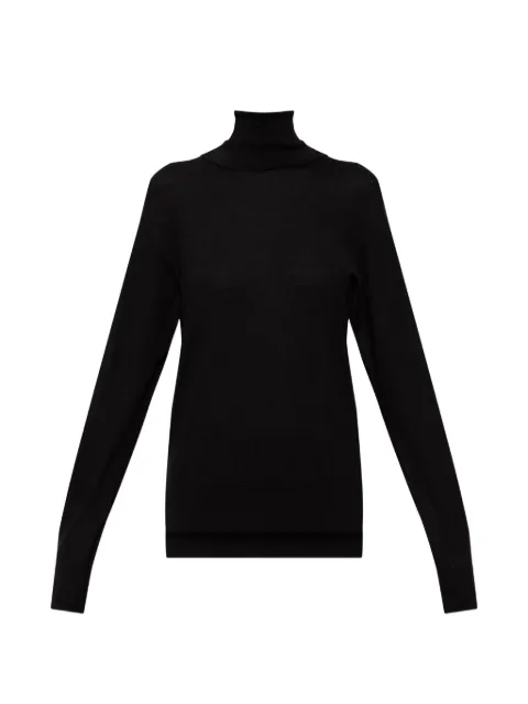 Jil Sander side-slit turtleneck sweater Black J02GP0296J14501