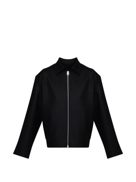 Jil Sander zip-up wool jacket Black J02BN0269J40045