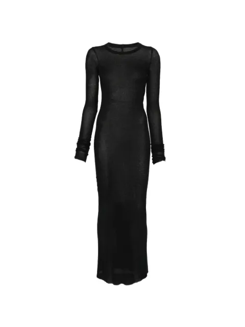 Rick Owens ribbed long-sleeve dress Black RP02F5546RC