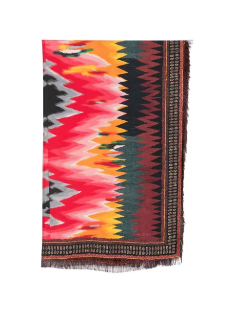 Pierre-Louis Mascia frayed-edge scarf Red ALOEUWSW135X195S4