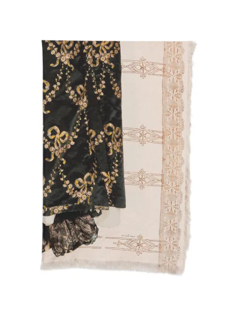 Pierre-Louis Mascia floral-print fringed scarf Green ALOEUWSW135X195S4
