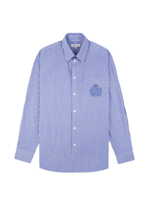 Sporty & Rich Ny Crest striped shirt Blue SI006712243