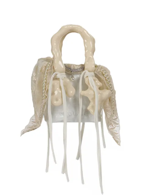 Ottolinger lace-trimmed ceramic backpack Neutrals 1269029260