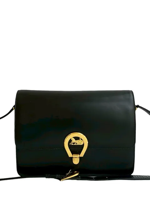 Celine Pre-Owned 20th Century Calfskin Horse Carriage shoulder bag Black X8HB6FAZ9O6Q9GJB