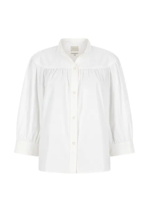 A.P.C. Natalie gathered-detailing long-sleeved blouse White COHLEF13476