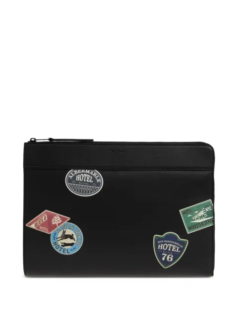 Paul Smith hotel-patch leather document case Black M1A8346WSTAMP