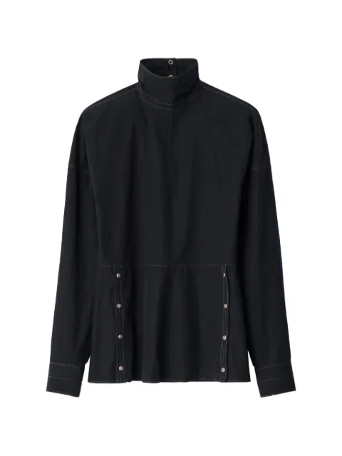 LEMAIRE press-stud bib top in cotton crepe Black SH1286LF1399