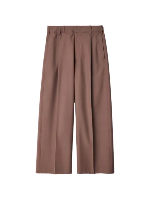 LEMAIRE single-pleat tailored pants in tropical wool blend Brown PA1332LF414