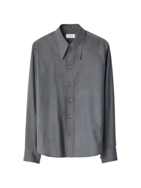 LEMAIRE pointed-collar shirt in washed cotton-silk Grey SH1326LF1500