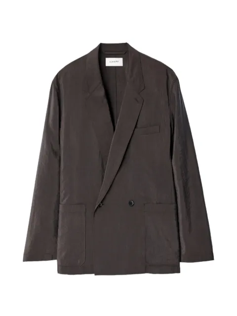 LEMAIRE light double-breasted jacket in dry silk Brown JA1119LF1308