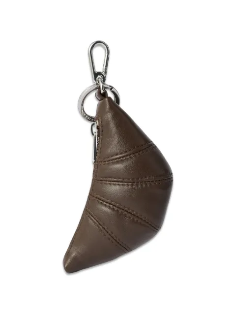 LEMAIRE mini Croissant keyring in leather Brown SL0082LL095