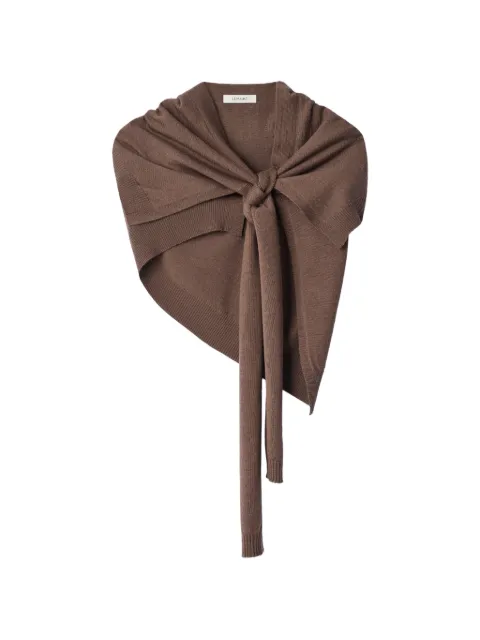 LEMAIRE Trompe L'oeil scarf in merino blend Brown TA0026LK1063