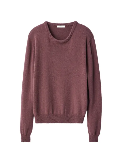 LEMAIRE crew-neck sweater in alpaca wool blend Purple PO0035LK1065