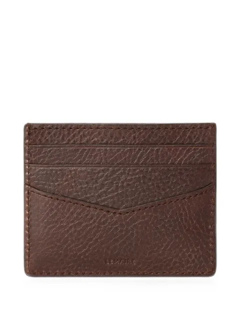 LEMAIRE Gear card holder in leather Brown SL0103LL0067
