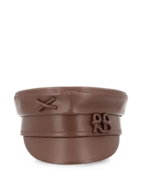 Ruslan Baginskiy Baker Boy logo-embroidered hat Brown KPC09PF26LLRBRBBROWN