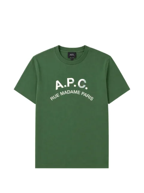 A.P.C. T-shirt with faded-effect A.P.C. logo Green COHBUH26594
