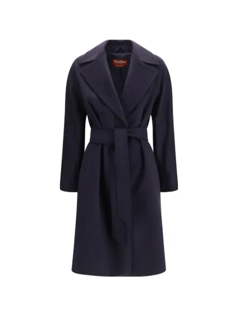 Max Mara Dravenna belted notch-lapel coat Blue 2626016081600