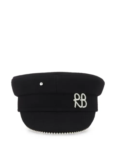 Ruslan Baginskiy logo-embroidered baker boy cap Black KPC033PF26WPRSCHASIRB