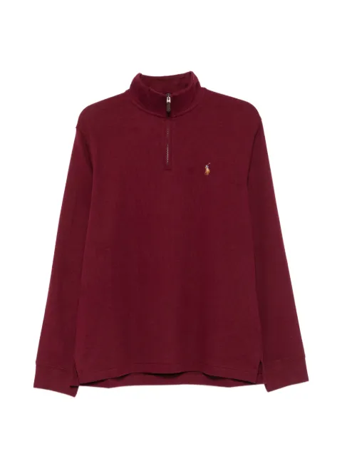 Polo Ralph Lauren quarter-zip embroidered-logo sweater Red 710P07411509