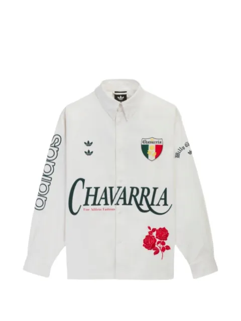 Willy Chavarria x Adidas logo-print shirt White KV1980