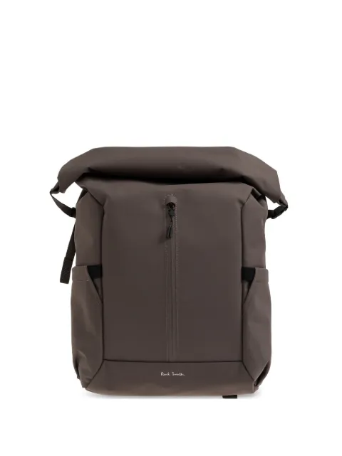 Paul Smith roll-top logo-print backpack Brown M1A8348WARDRO