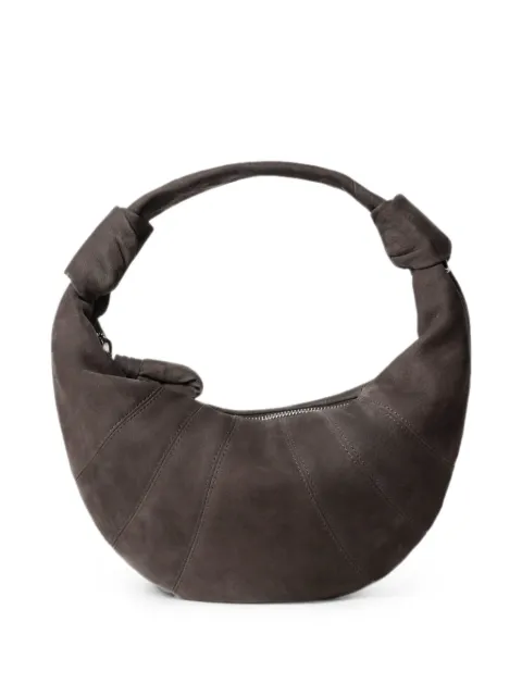 LEMAIRE mini Fortune Croissant bag in alpaca nubuck Brown BG0237LL0189