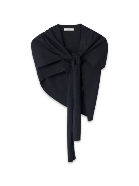 LEMAIRE Trompe L'oeil scarf in merino blend Black TA0026LK1063