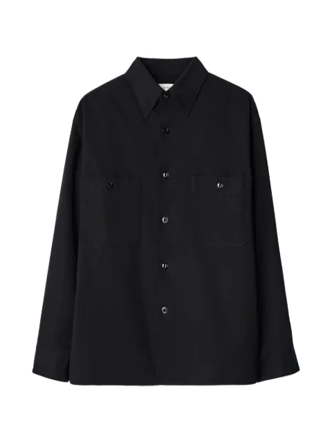 LEMAIRE two-pocket shirt in light cotton twill Black SH1306LF1594